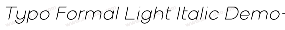 Typo Formal Light Italic Demo字体转换